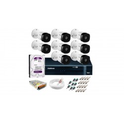 Kit Cftv 8 Câmeras e Dvr intelbras Mhdx 1108